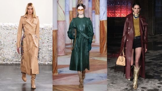 Fashion month leather trend on the high street